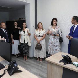 Moldova Respublikasının nümayəndə heyəti “DOST Çağrı Mərkəzi 142” MMC-ni ziyarət edib 56