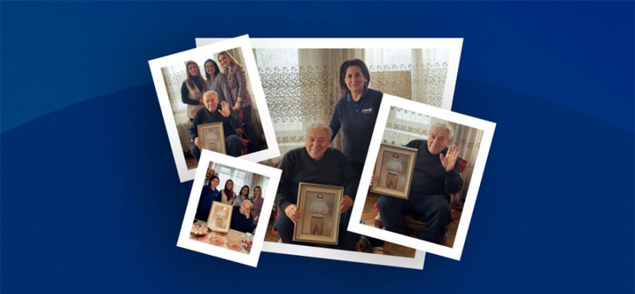 Evdə sosial xidmət göstərilən vətəndaşın doğum günü qeyd edildi