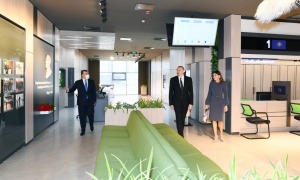 President Ilham Aliyev and the First Lady Mehriban Aliyeva participated at the opening ceremony of DOST Center No. 3