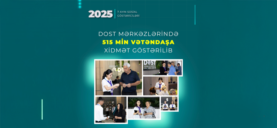 Yanvar-iyul aylarında DOST mərkəzlərində 515 min vətəndaşa xidmət göstərilib