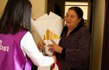 Employees of DOST centers congratulated elderly women living alone on the occasion of March 8