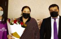 Employees of DOST centers congratulated elderly women living alone on the occasion of March 8